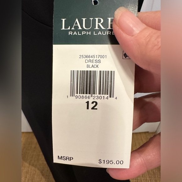 NWT Lauren Ralph Lauren black gown size 12 - Picture 5 of 7